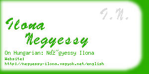 ilona negyessy business card